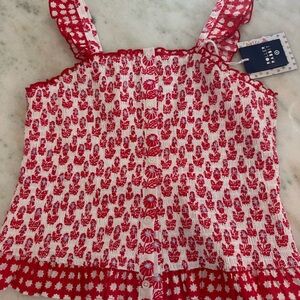Roller Rabbit x Target Red and White Kids Tank